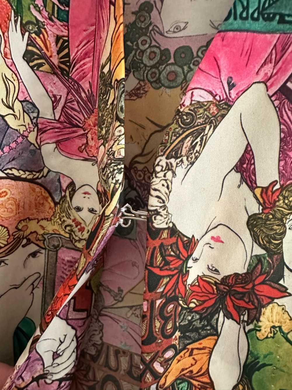 Colorful Art Nouveau Print Top - Picture 2 of 4